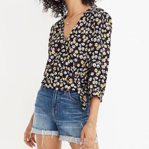 Madewell Wrap Top in French Floral
